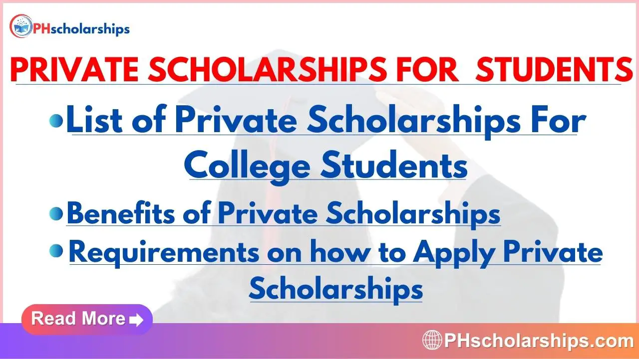 Private Scholarships for College Students Philippines 2023